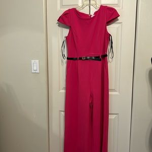 Calvin Klein belted cap sleeve jumper with cap sleeves and pockets size 10